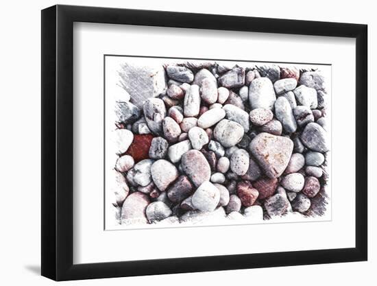Pebbles on the Beach-Philippe Sainte-Laudy-Framed Photographic Print