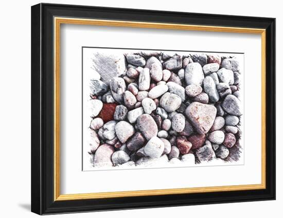 Pebbles on the Beach-Philippe Sainte-Laudy-Framed Photographic Print