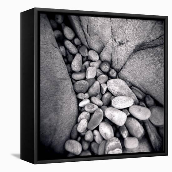 Pebbles Trapped Between Larger Rocks on Beach, Taransay, Outer Hebrides, Scotland, UK-Lee Frost-Framed Premier Image Canvas