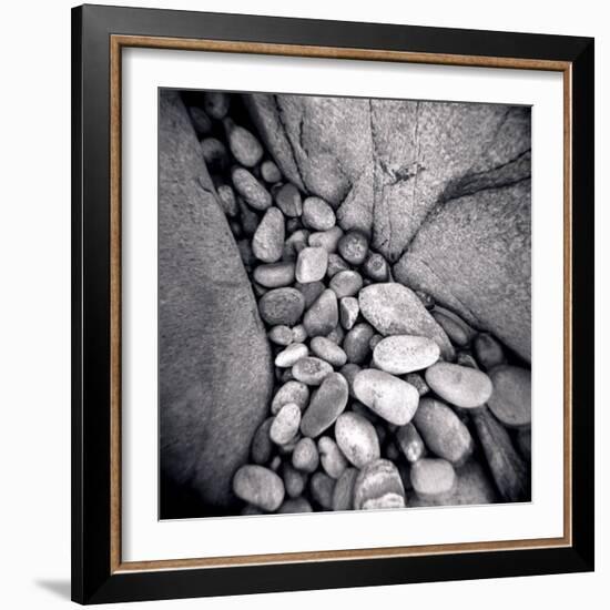 Pebbles Trapped Between Larger Rocks on Beach, Taransay, Outer Hebrides, Scotland, UK-Lee Frost-Framed Photographic Print