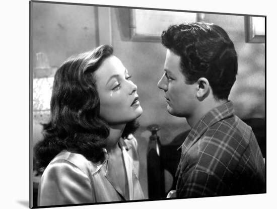 Peche Mortel LEAVE HER TO HEAVEN by JohnStahl with Gene Tierney and Cornel Wilde, 1945 (b/w photo)-null-Mounted Photo