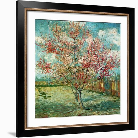 Pêcher en fleurs (Souvenir de Mauve) (Détail)-Vincent van Gogh-Framed Art Print