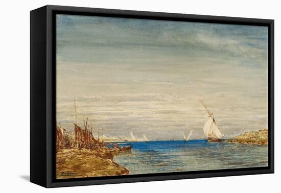 Pêcheurs-Félix Ziem-Framed Premier Image Canvas