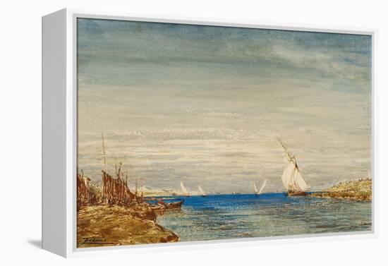 Pêcheurs-Félix Ziem-Framed Premier Image Canvas