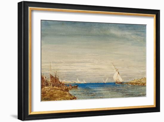 Pêcheurs-Félix Ziem-Framed Giclee Print