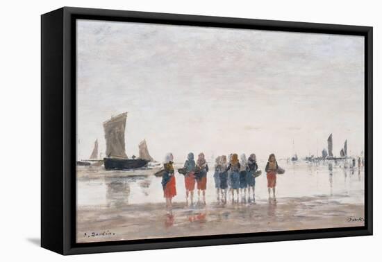 Pecheuses a Berck, 1875-Eugène Boudin-Framed Premier Image Canvas