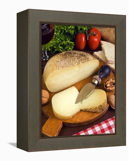 Pecorino, a Sheep Cheese, Italy, Europe-null-Framed Premier Image Canvas