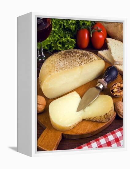 Pecorino, a Sheep Cheese, Italy, Europe-null-Framed Premier Image Canvas