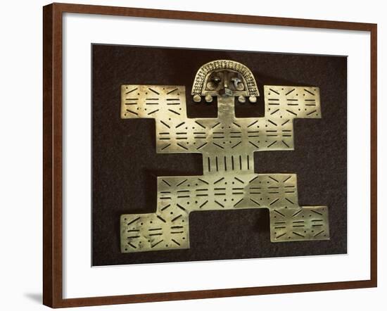 Pectoral Anthropomorphous 'Key Man' Type in Smelted Gold Shaped by Cire Perdue-null-Framed Giclee Print