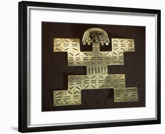 Pectoral Anthropomorphous 'Key Man' Type in Smelted Gold Shaped by Cire Perdue-null-Framed Giclee Print