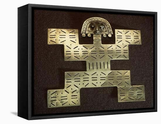 Pectoral Anthropomorphous 'Key Man' Type in Smelted Gold Shaped by Cire Perdue-null-Framed Premier Image Canvas