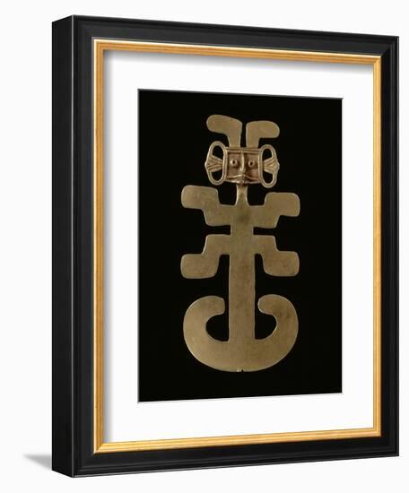 Pectoral en forme d'homme-jaguar stylisé-null-Framed Giclee Print