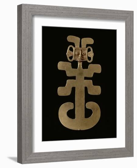 Pectoral en forme d'homme-jaguar stylisé-null-Framed Giclee Print