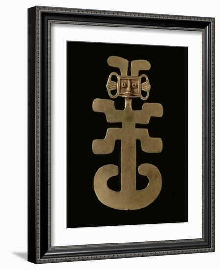 Pectoral en forme d'homme-jaguar stylisé-null-Framed Giclee Print