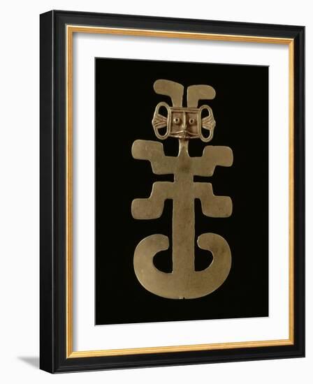 Pectoral en forme d'homme-jaguar stylisé-null-Framed Giclee Print