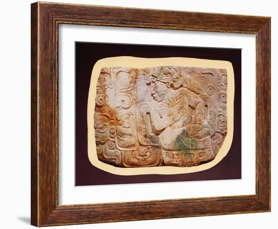 Pectoral of the King and a Courtier from Tikal-Mayan-Framed Giclee Print