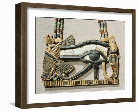 Pectoral of the Sacred Eye Flanked by Serpent Goddess and Vulture Goddess, Egypt, North Africa-Robert Harding-Framed Photographic Print