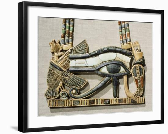 Pectoral of the Sacred Eye Flanked by Serpent Goddess and Vulture Goddess, Egypt, North Africa-Robert Harding-Framed Photographic Print