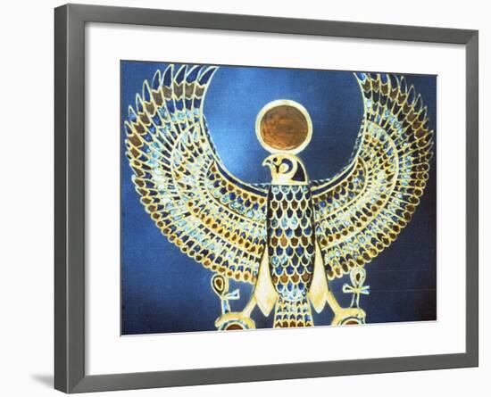 Pectoral Showing the God Horus, Ancient Egyptian, 18th Dynasty, C1325 Bc-null-Framed Photographic Print