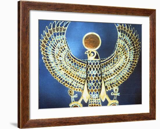 Pectoral Showing the God Horus, Ancient Egyptian, 18th Dynasty, C1325 Bc-null-Framed Photographic Print