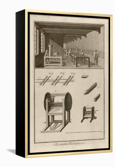 Pedal-Mill (Plate I), 1762-Denis Diderot-Framed Premier Image Canvas