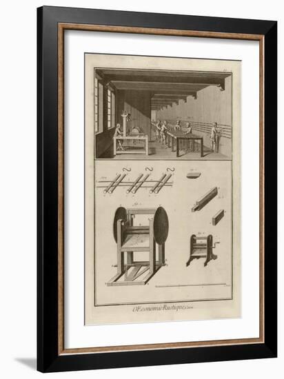 Pedal-Mill (Plate I), 1762-Denis Diderot-Framed Giclee Print