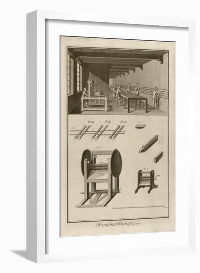 Pedal-Mill (Plate I), 1762-Denis Diderot-Framed Giclee Print