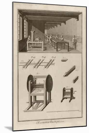 Pedal-Mill (Plate I), 1762-Denis Diderot-Mounted Giclee Print