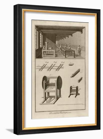 Pedal-Mill (Plate I), 1762-Denis Diderot-Framed Giclee Print