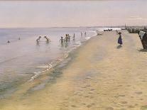 Summer Evening at Skagen (Anna Ancher and Marie Kroyer on the Beach at Skagen), 1893-Peter Severin Kroyer-Framed Giclee Print