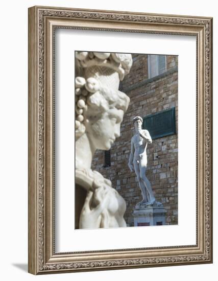 Pedestal of Perseus, the David, by Michelangelo-Nico Tondini-Framed Photographic Print