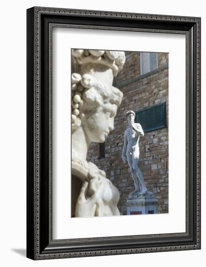 Pedestal of Perseus, the David, by Michelangelo-Nico Tondini-Framed Photographic Print