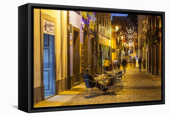 Pedestrian Area, Santa Cruz De La Palma, La Palma, Canary Islands, Spain, Europe-Gerhard Wild-Framed Premier Image Canvas