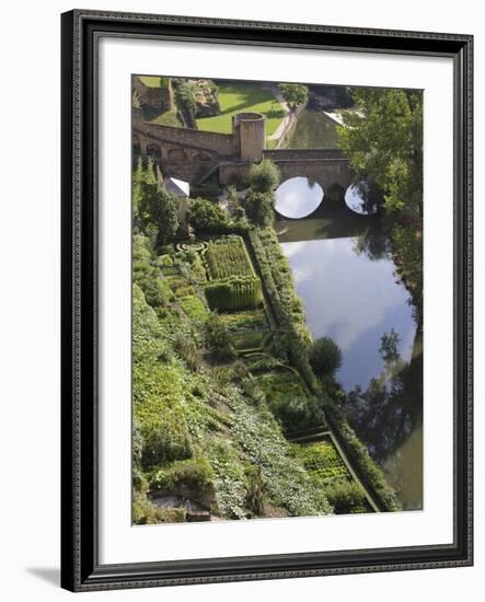 Pedestrian Bridge and Alzette River-Franz-Marc Frei-Framed Photographic Print