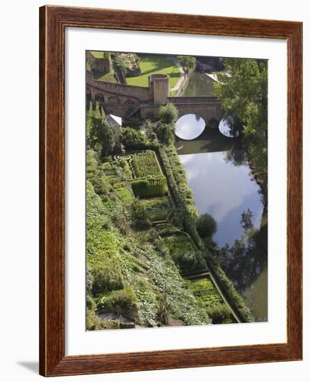 Pedestrian Bridge and Alzette River-Franz-Marc Frei-Framed Photographic Print