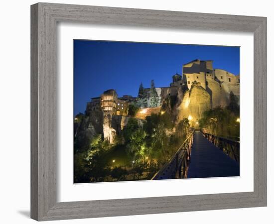 Pedestrian Bridge, Cuenca, Castilla-La Mancha, Spain, Europe-Marco Cristofori-Framed Photographic Print