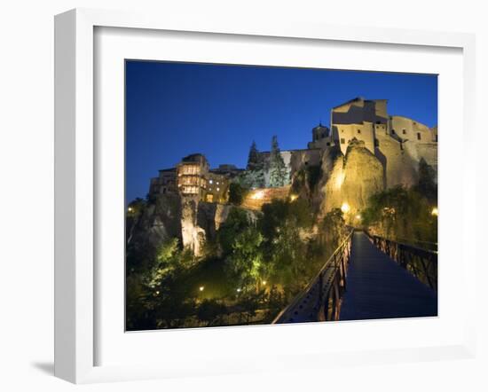 Pedestrian Bridge, Cuenca, Castilla-La Mancha, Spain, Europe-Marco Cristofori-Framed Photographic Print