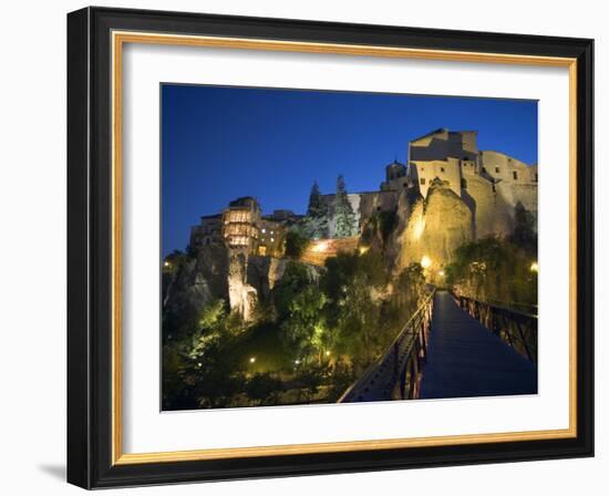 Pedestrian Bridge, Cuenca, Castilla-La Mancha, Spain, Europe-Marco Cristofori-Framed Photographic Print