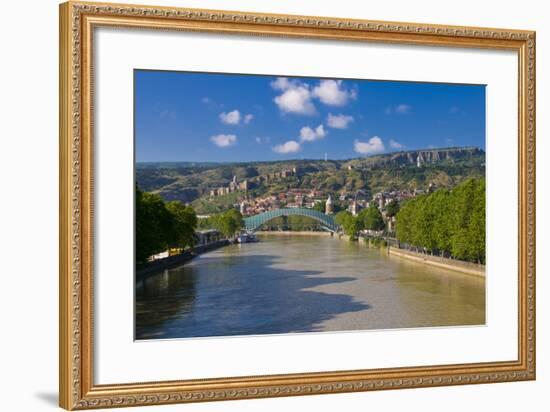 Pedestrian Bridge of Peace over Kura River Designed by Michele De Lucchi in Tbilisi, Georgia-Michael Runkel-Framed Photographic Print