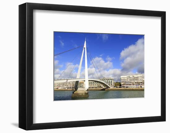 Pedestrian Bridge over the Commerce Basin, Le Havre, Normandy, France, Europe-Richard Cummins-Framed Photographic Print