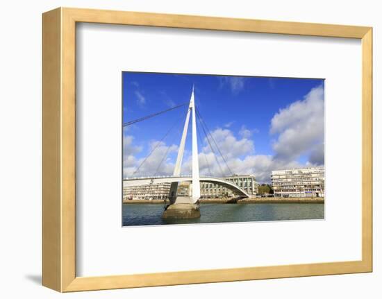Pedestrian Bridge over the Commerce Basin, Le Havre, Normandy, France, Europe-Richard Cummins-Framed Photographic Print