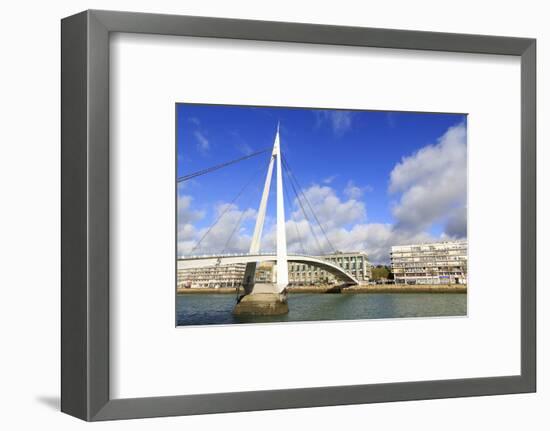 Pedestrian Bridge over the Commerce Basin, Le Havre, Normandy, France, Europe-Richard Cummins-Framed Photographic Print