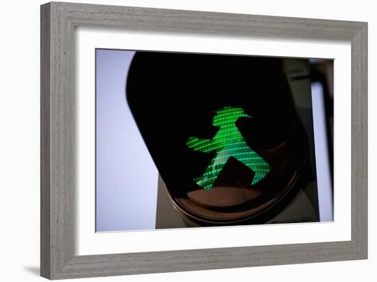 Pedestrian Road Crossing Berlin, Germany-Felipe Rodriguez-Framed Photographic Print