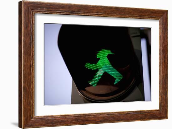 Pedestrian Road Crossing Berlin, Germany-Felipe Rodriguez-Framed Photographic Print