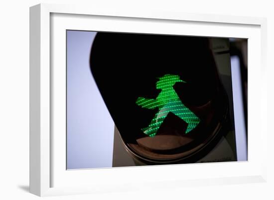 Pedestrian Road Crossing Berlin, Germany-Felipe Rodriguez-Framed Photographic Print