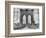 Pedestrian Walkway on the Brooklyn Bridge-Bettmann-Framed Photographic Print