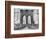 Pedestrian Walkway on the Brooklyn Bridge-Bettmann-Framed Photographic Print