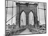 Pedestrian Walkway on the Brooklyn Bridge-Bettmann-Mounted Photographic Print