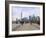 Pedestrians and Tourists on the Bund, the Futuristic Skyline of Pudong across the Huangpu River Bey-Amanda Hall-Framed Photographic Print