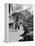 Pedestrians Walking Along Main Street in Resort Town with Cascade Mountain in the Background-Andreas Feininger-Framed Premier Image Canvas